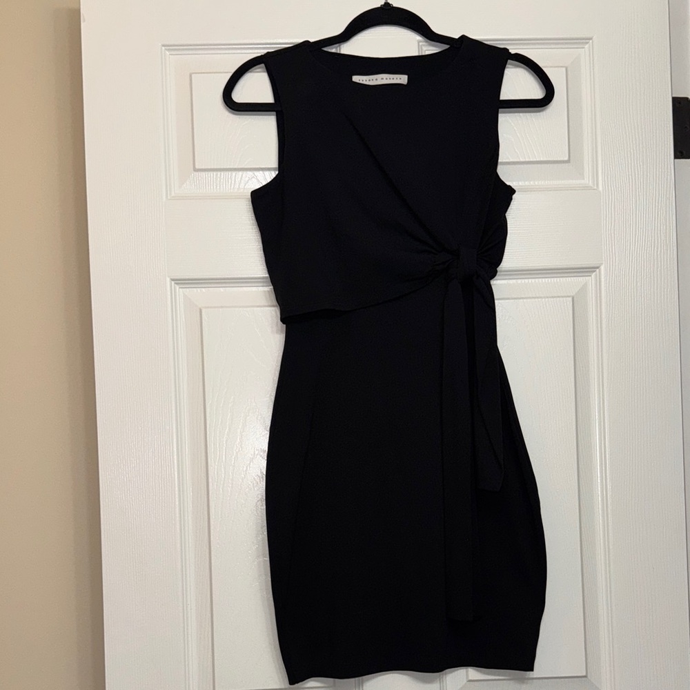 Susan Monaco Black Toe-Waist Mini Dress